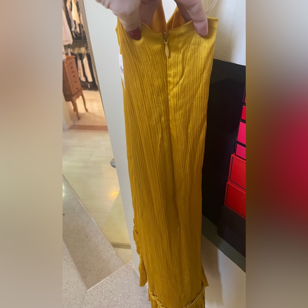 NWT mustard Silk dress - Picture 3 of 7